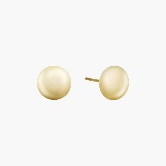 Minimalist Half Ball Stud Earrings – In Gold & Silver