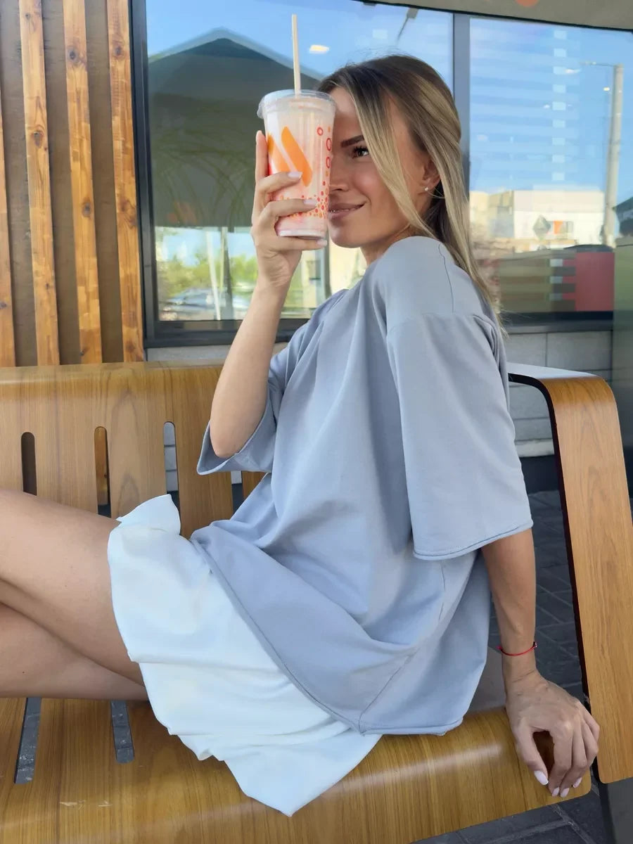 Women’s Oversized Cotton T-Shirt | Casual Summer Loose Fit Tee