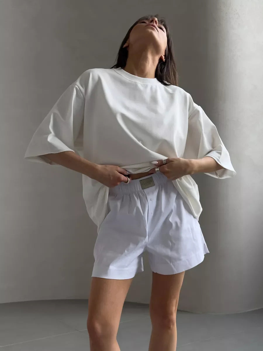 Women’s Oversized Cotton T-Shirt | Casual Summer Loose Fit Tee