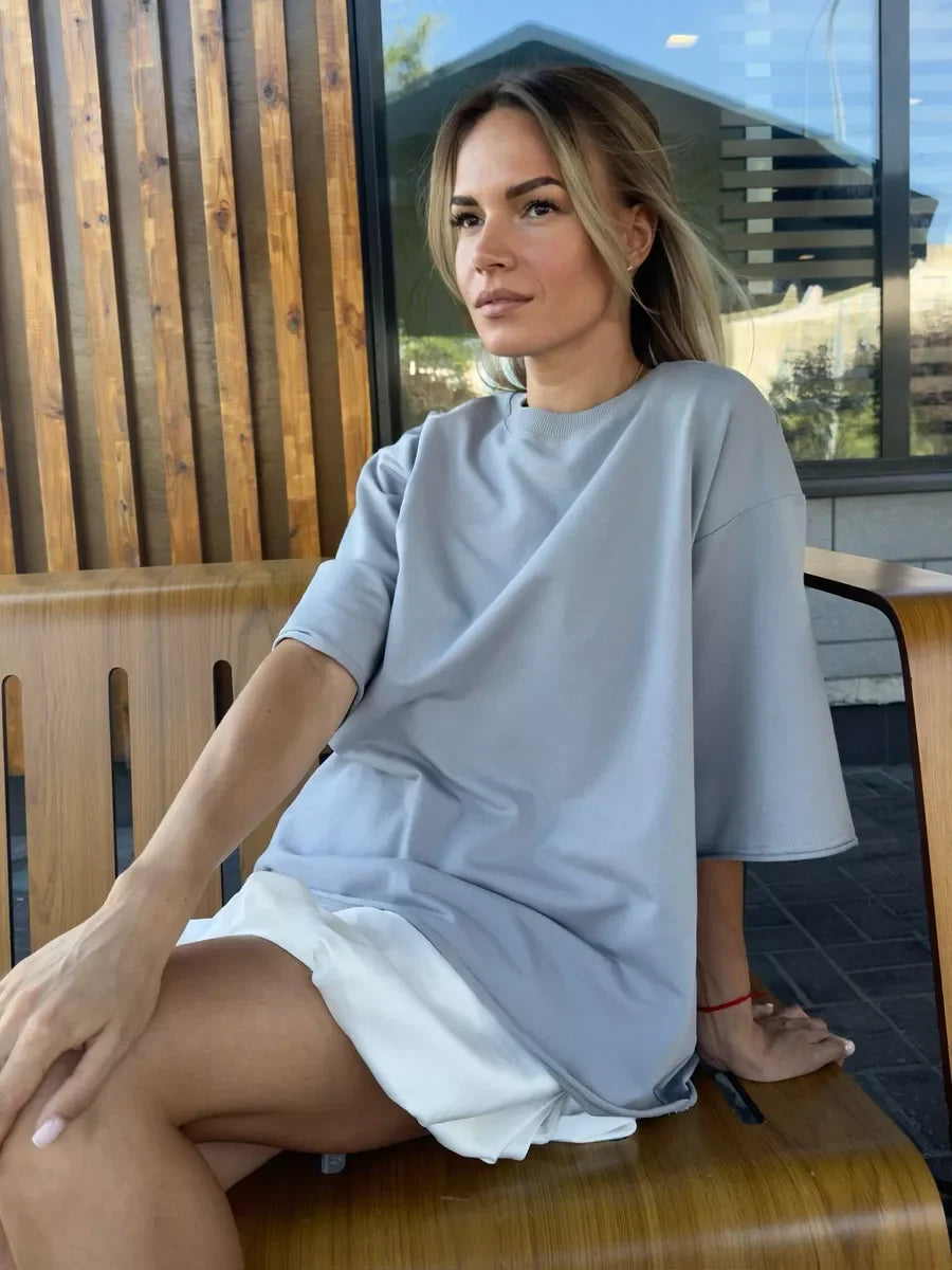 Women’s Oversized Cotton T-Shirt | Casual Summer Loose Fit Tee
