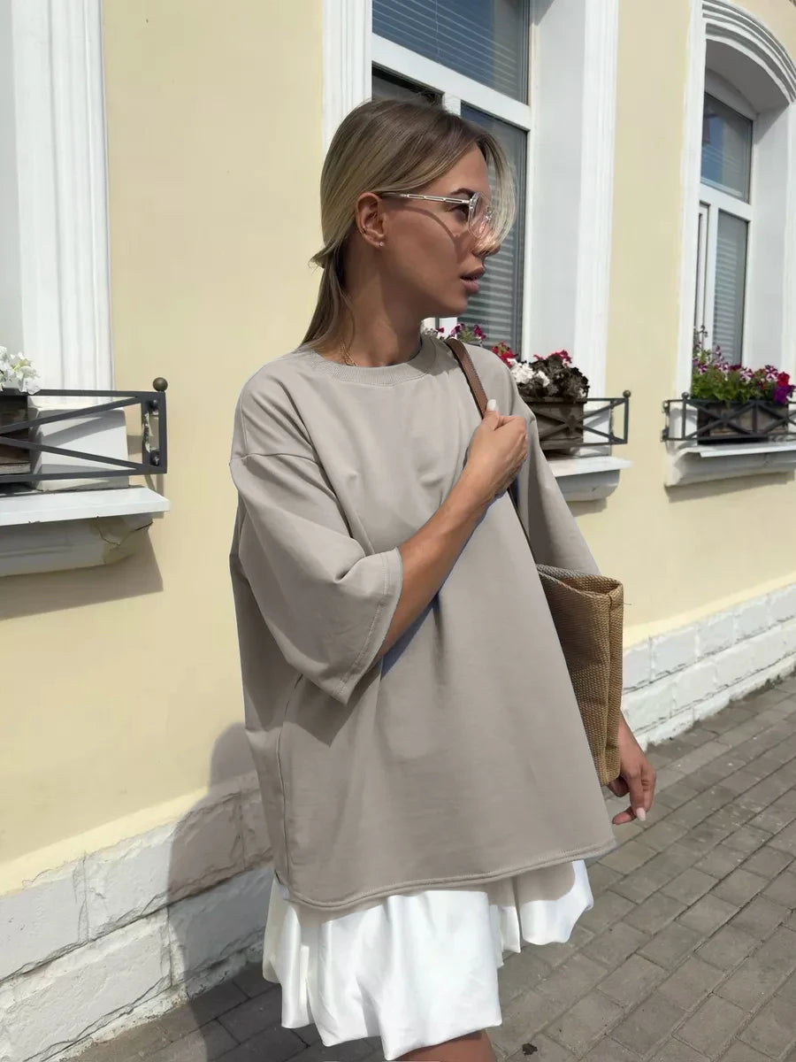 Women’s Oversized Cotton T-Shirt | Casual Summer Loose Fit Tee