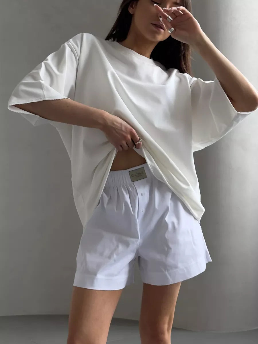 Women’s Oversized Cotton T-Shirt | Casual Summer Loose Fit Tee