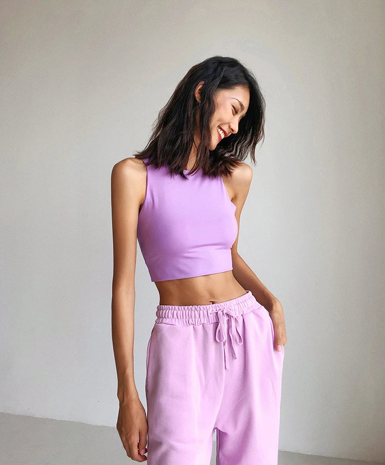 Women’s Slim Tank Top | Sleeveless O-Neck Summer Crop Tee