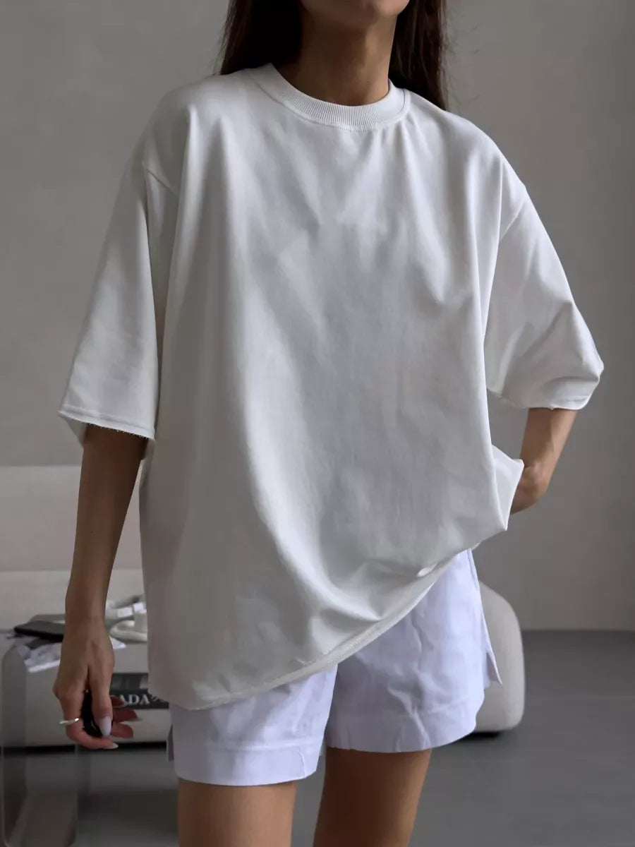 Women’s Oversized Cotton T-Shirt | Casual Summer Loose Fit Tee