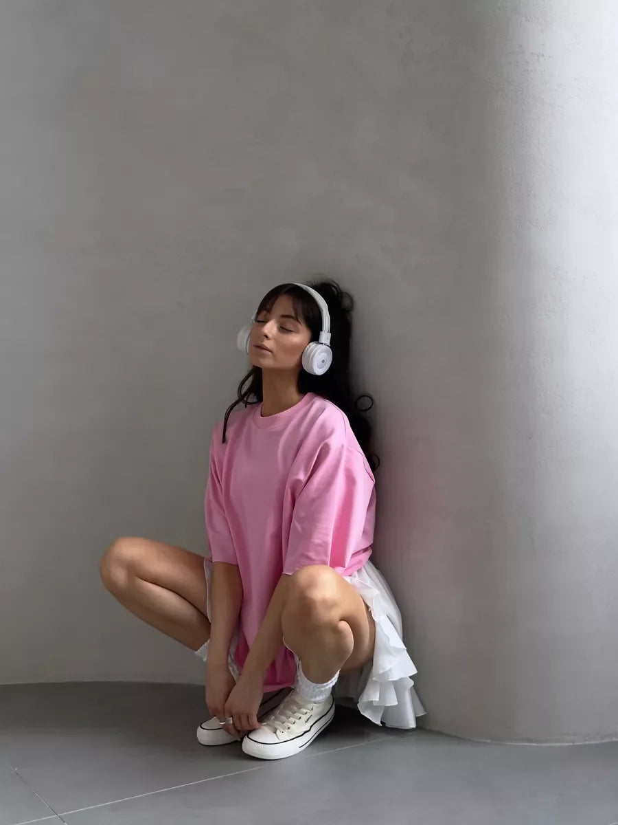 Women’s Oversized Cotton T-Shirt | Casual Summer Loose Fit Tee