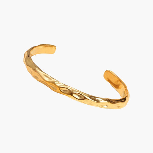 Hammered Gold & Silver Cuff Bracelet