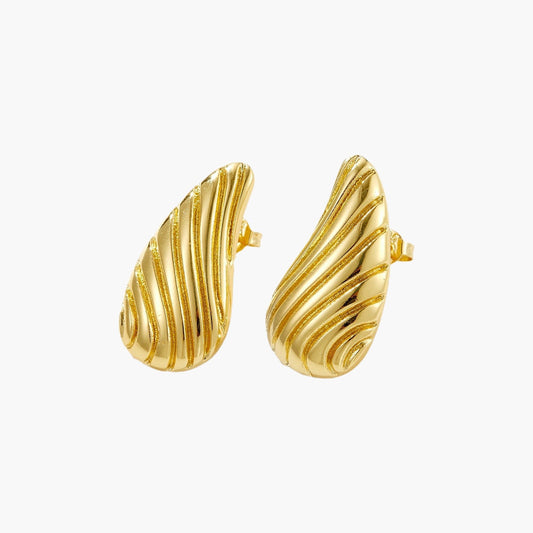 Water Drop Ear Stud Earrings – 925 Sterling Silver or 18k Gold Plated