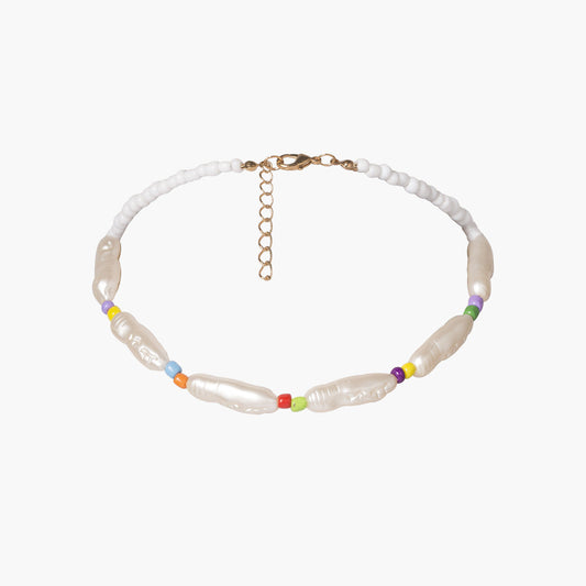 Geometric Pearl Necklace